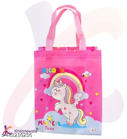 Khilonewala Unicorn-Themed Stationery Set: Complete School Supplies Collection with Pouch, Bag, Diary, Pens, Pencil, Keychain, Ruler, Highlighter, and Glittery Accessories for Fun and Creative Learning. Perfect for Kids!