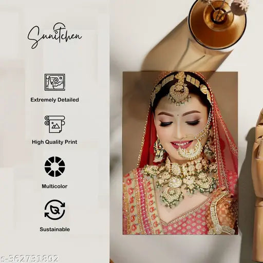 Sunitchen Set of 6 Bridal Makeup Posters – 12x18 Inches, Perfect for Beauty Parlours & Salons Décor