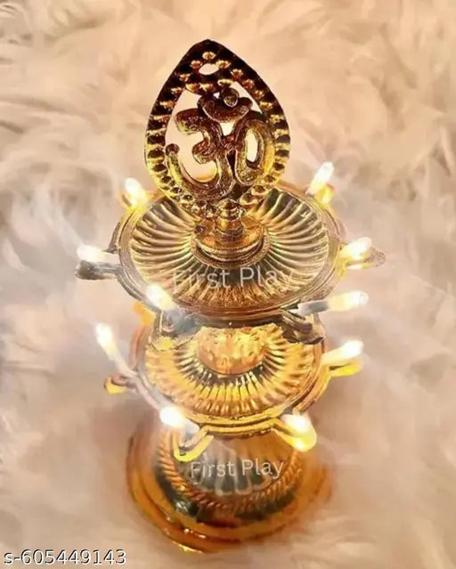 3 Laye Electric Diya Home Temple Diya Deep Jayot Pack Of 2