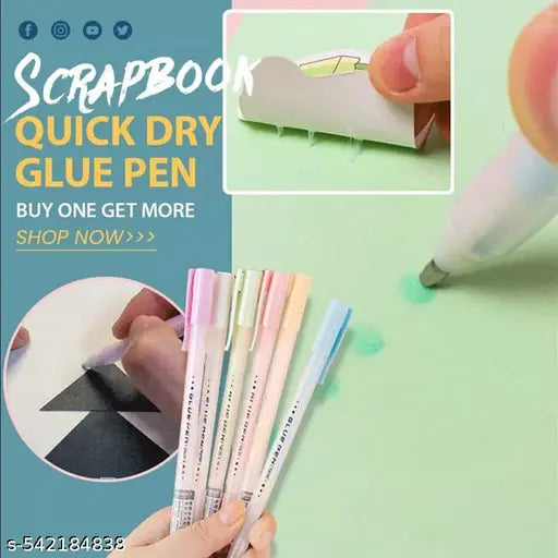 Multi-Purpose Glue Pen Stick | Decoration, Craft, Scrapbook Non Toxic Glue Pen | Crafting Glue I Office Supplies, School Supplies And DIY Art Supplies (Set of 4)