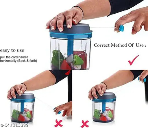 1100ml vegetable cutter machine | 5-blade dry fruit cutter | large onion handy chopper | Dishwasher safe chopper set | space-saving jumbo chopper | Fast onion and fruit chopper |