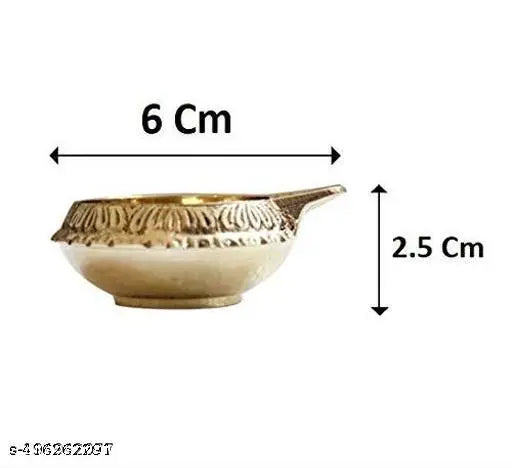 SANSKAARI Combo of Copper (3 No Regular Size) Kalash Lota with Kuber Pedi (Small Size) Diya