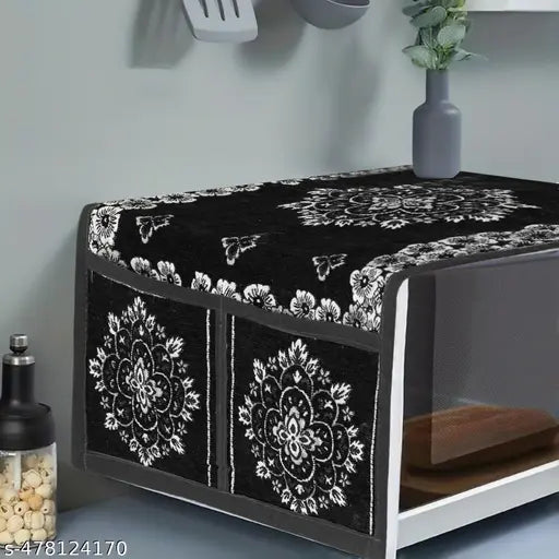 Castle Decor Microwave Cover\Appliance Cover\Oven Cover - Black