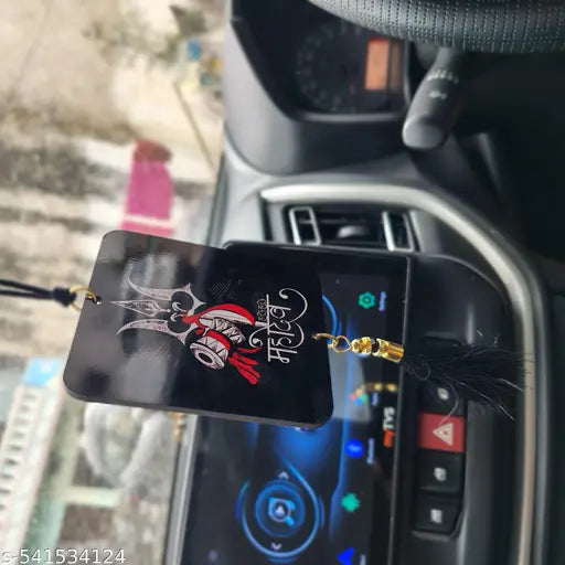 Prints Club Har Har Mahadev  Car Hanger | Mahadev Car Mirror Hanging Accessories
