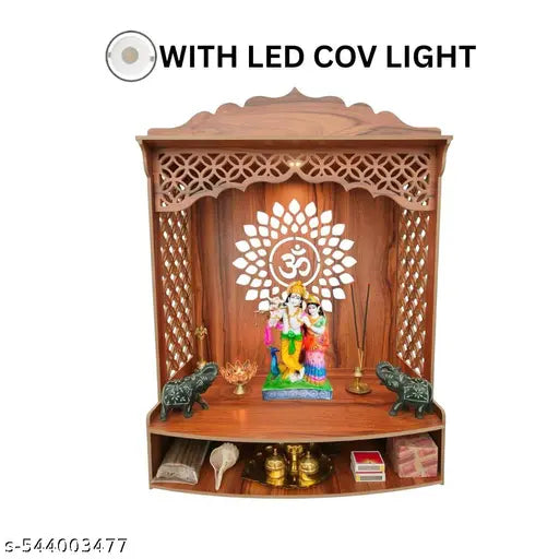 Mangal beautiful 20 inches tall, 13.5 inch wide , 7.5 inch deep wooden pooja temple for home and office | Pooja mandir for home and office | rented house | small house (20 Inches height) pooja mandir | mandir | temple | wooden temple | mandir lakdi ka | p