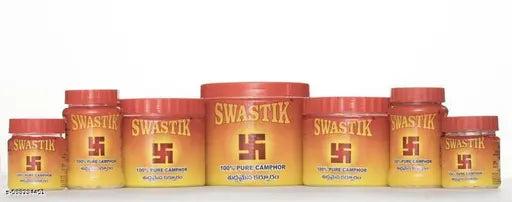 Swastik 100% Pure Camphor Tablets || Natural Kapoor for Daily Pooja, Meditation, Aromatherapy & Air Purification || 500g Jar of Premium Quality  for Spiritual Use & Refreshing Fragrance