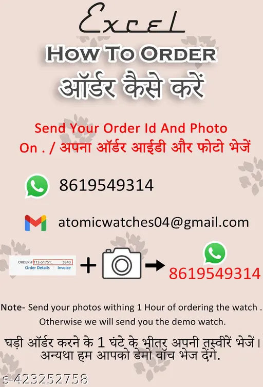 Atomic New Customised Photo Print Analog Watch (Black) for Men & Women | with Elegant Black Strap | Trending Black Case