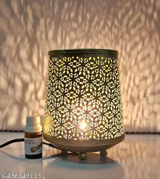 R.R.V. International Elegant Design Aroma Diffuser/Burner with 10 ml Aroma Oil | Made by Galvanized Metal