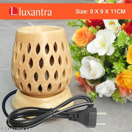 Luxantra Air Freshener Premium Ivory color Handcrafted Electric Ceramic Aroma Diffuser Oil Burner | Camphor/Aroma/Essential Oil Diffuser | New Scented Oil Diffusers