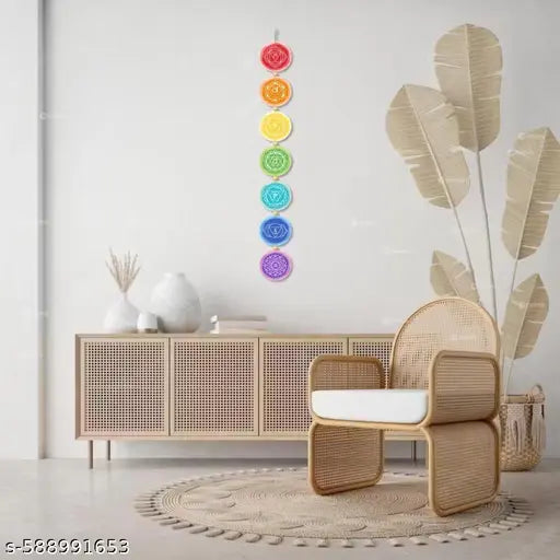Stylish Meditation Chakra Wall hanging multi colour