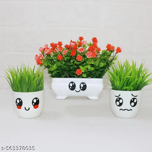 Unique Artificial Plant, Flower and Shrubs, flower tree pack of 3
