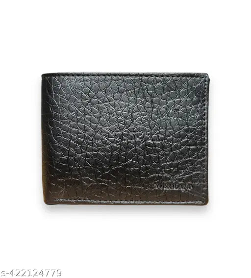 TOROLAND Men's Black Artificial Leather Belt and Wallet Combo (Pack of 2)