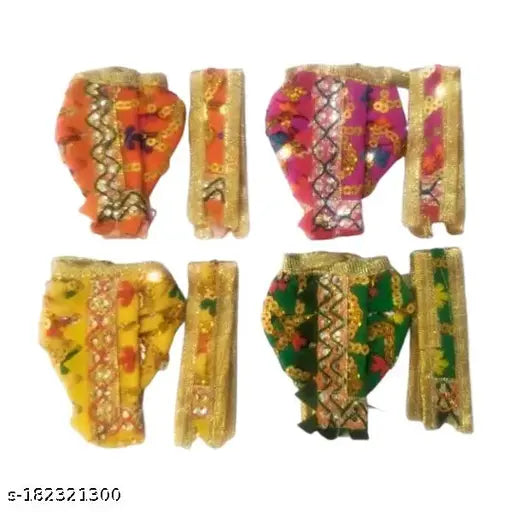 Ganesh Ji/ Ganapati Poshak For Ganesh Chaturthi For 3 Inch Size Idol