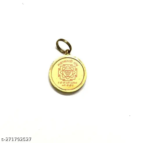 Mahakali Photo Metal Locket Yantra  Divine Protection Pendant  Spiritual Jewellery for Pooja & Daily Wear