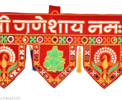 Shree Ganeshay Namah Toran Red