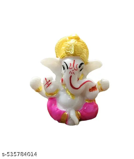 Pavitra Paridhan Ganesha Idol for Car Dashboard, Home Decor, Office Desk, Showpiece Gift - Car Dashboard Accessories Idols - Festival Gift | 2.5 x 2.5 Inch