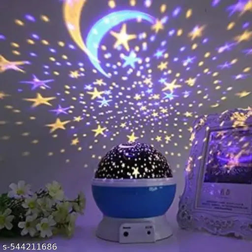 Star Master Moon Night Light Lamp Projector with Colors and 360 Degree Moon Star pack of 1