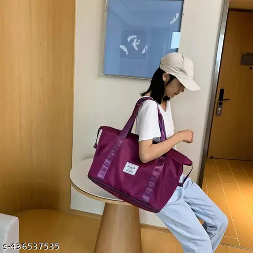 Large Capacity Folding Travel Bag, Waterproof lightweight, Designer bag handbag for ladies Luggage duffle Bags, Carry on Luggage with Fixed Strap, Foldable Bag, fashion everyday ladies handbag