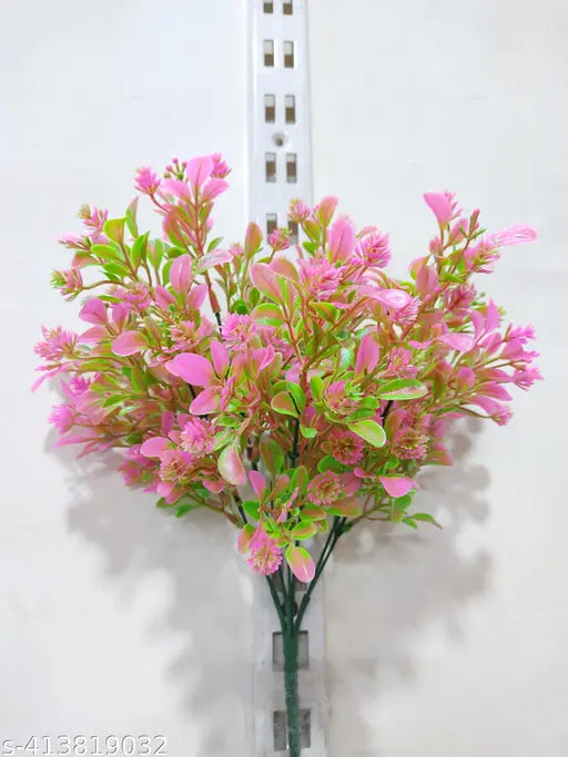 artificial flowers for decoration | (34 Cm, Pack of 2, Flower Bunch, 7 Stem)