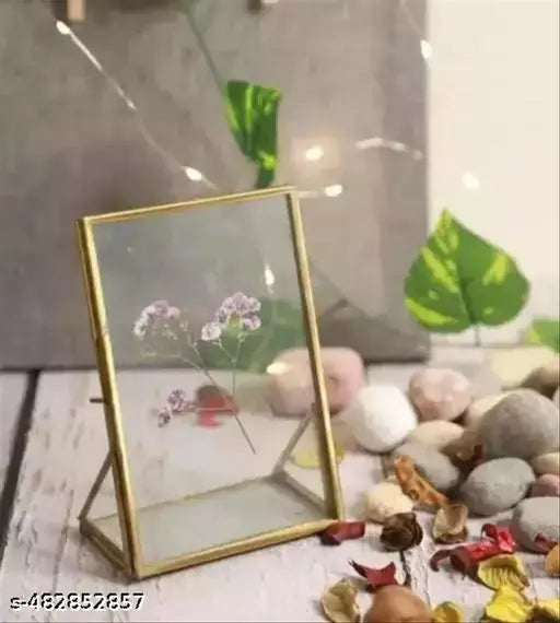 Luxury Brass & Glass Photo Frame Unique Design High Quality Brass Frame For Home & Office Table Decoration Best For Gifting  Home Decorative BLUE RIBBON CORPORATION