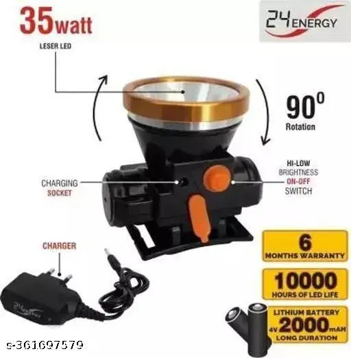 Led HeadLamp/Head Light for Cycling, Industrial & Mechanical Works LED Headlamp (Multicolor)
