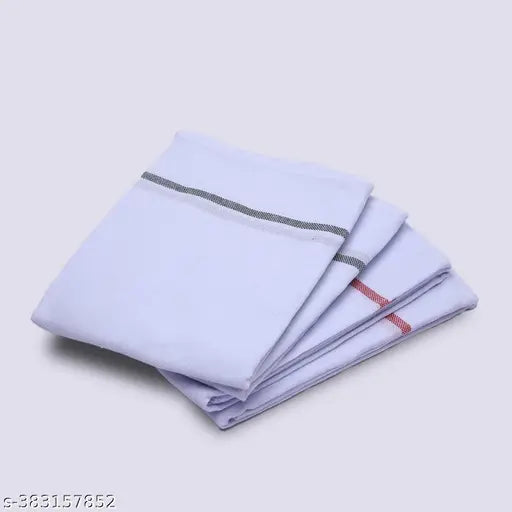 KIN and TIN Traditional Cotton Kerala Thorthu/White Bath Towel/Premium Throthu Bath Towels for Daily  Thorthu Towel pack of 2