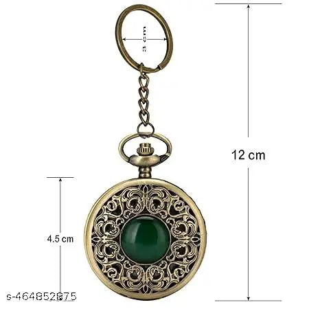 Dr. Strange Green stone vintage style premium quality pocket watch keychain (Pack of 1)