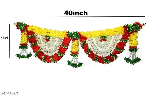 afarza Toran for Main Door Latest Home Decoration Entrance Hanging Handmade Bandarwal Atificial Marigold Flower Garlands Gift Item