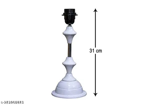 Aswal Handcrafted White Floral Shade Table Lamp – 8 Inch