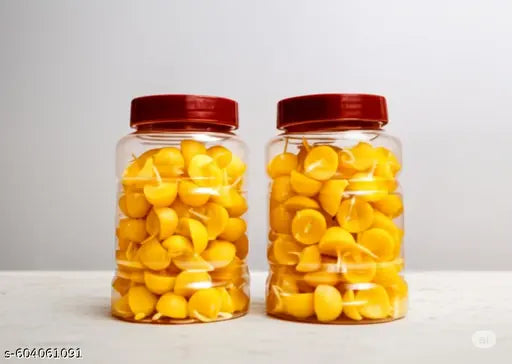 200 PCS Pure hand made cow ghee diya batti (100pcs) pack of 2.,Ghee diya|Pure ghee diya quality 200 pieces, 15 minutes minimum burning., cow ghee diya of 200 pcs|diya for pooja|made of vanaspati ghee |diya for home|diya for office|puja article||jyot batti