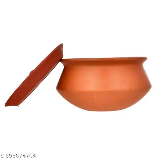 Traditional 1 Litre Clay Dahi Handi | Eco-Friendly Earthen Pot for Curd & Festive Use