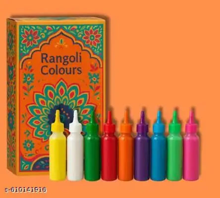 PACK OF 10 Bottol Rangoli Powder All Colour Rangoli Colour Set of 10 Diwali Decoration Rangoli Floor Art Ceramic Colours Rangoli Colour Powder for Navratri Pongal Pooja Mandir 1 kg