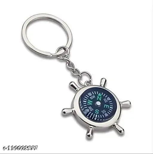 Stylish Men Silver Metal Bike Keychain (Pack-1)