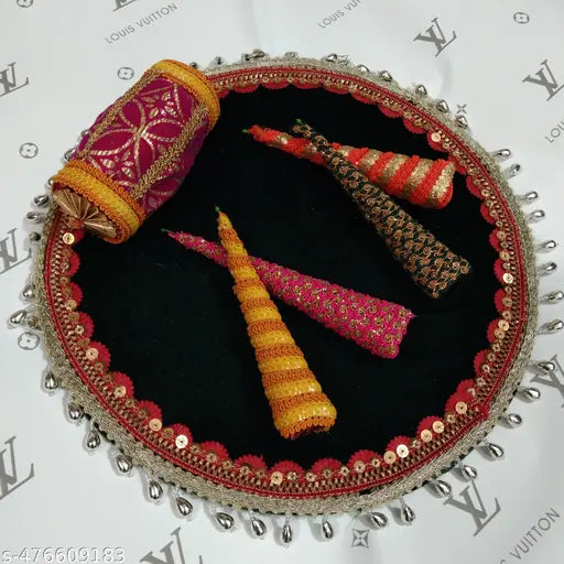 Decorative mehndi platter