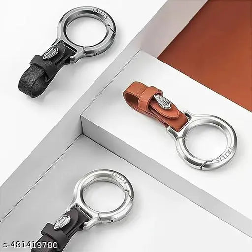 Leather Belt Loop Keychain Keyholder for Car Keys ( Pack of 2 )
