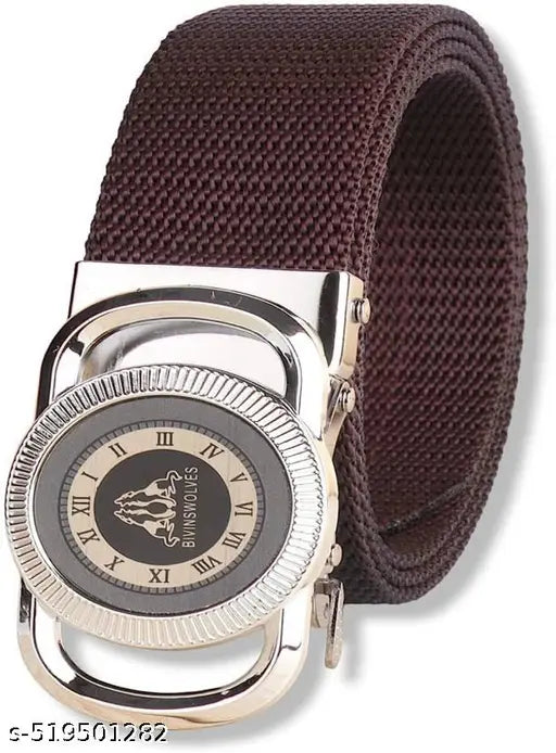 Men Casual, Formal, Party Black Nylon Belt