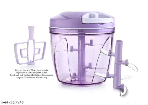 1000ML + 1000ML Combo of Standard Handy Pro Chopper (1000 ml) and Compact Chopper Cutter Mixer (1000 ml) with Stainless Steel Blades and Whisker Blade for effortlessly Chopping Vegetables Fruits for Your Kitchen (Value Pack) (PACK OF 2) Manual Choppers &