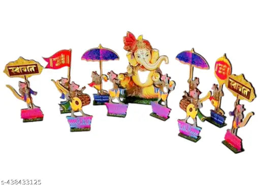 ganesh endol  Lila weth rat welcome  decorets  tample  [wood ]  stend  endol