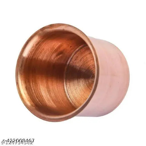 Copper Set of Panchpatra & Pali (Achmani) (Pack of 2) Copper (Brown) Brand: Fellix