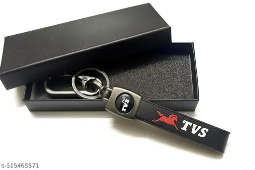 Metal Hook Key ring TVS Design For Car Bike Men Women Keyring (Black) TV3 Key Chain