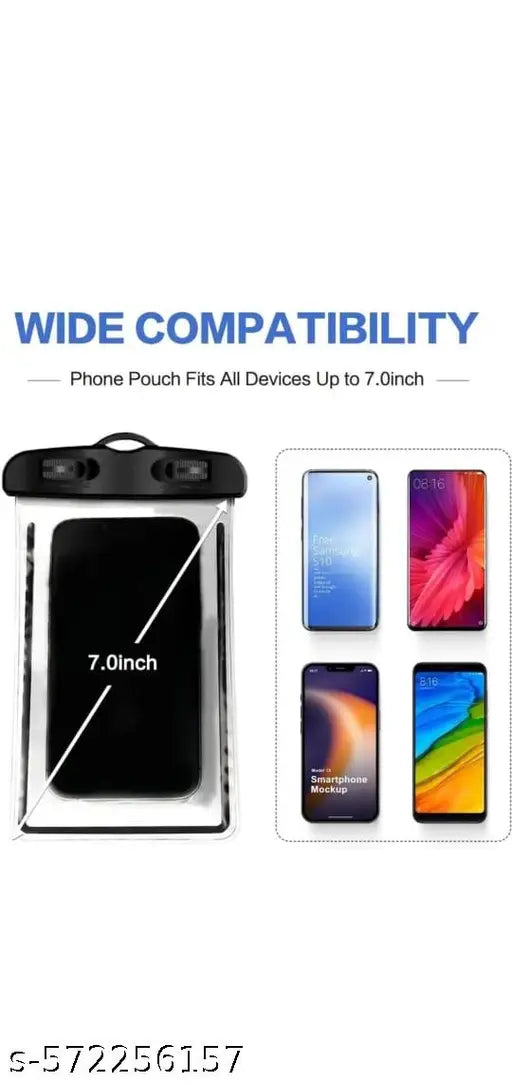 SANWARIYA ENTERPRISES Plastic Universal Waterproof Phone Cellphone Pouch Cellphone Dry Bag Case for Iphone, Samsung, Pixel, Mi, Moto Up to 7.0 Inch (Multicolor)(Pack of 1)