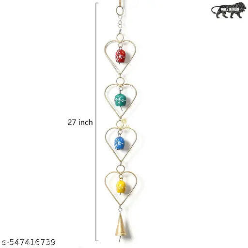 DULI Metal Windchime Wall Hanging, Feng Shui, Wall Art, Wall Decor, PositiveVibes, Rustic Wall Hangings, Wall Art, Festive Decor, Festive Decoration, Gift (27 inch)