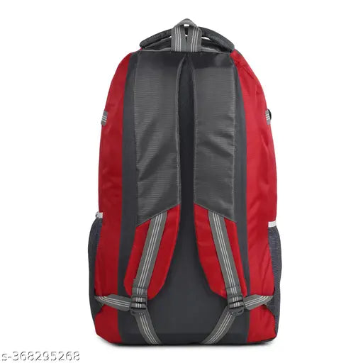Large 35 L Black Casual Waterproof Laptop Bag/Backpack for Men Women Boys Girls/Office School College Teens & Students (red & frey)