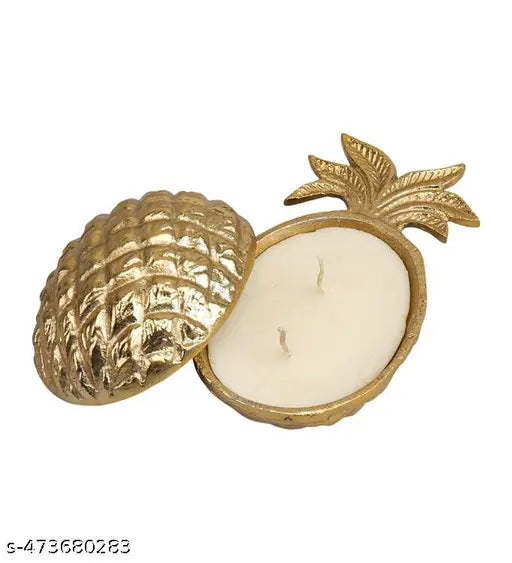 Gold Plated Pineapple Candle Holder – Perfect for Fragrance Candles in Aluminum Casting : Pineapple Shaped Candle Holder \ Aluminum Casting Candle Holder \ Fragrance Candle Holder \ Luxury Candle Holder