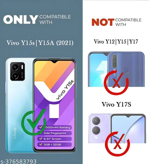 MobileLayer Vivo Y15s / Vivo Y15A / Vivo Y15c / Vivo Y01 Stylist Mobile Cases & Cover Printed Water Glitter For Gilrs