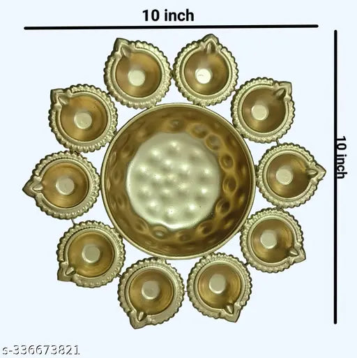 Decor Hub Special Ghufran Flower Shape Diya Decorative Urli Bowl for Home, Office and Table Decor Floating Flowers and Tea Light Candles Home, Diwali Decoration, Pooja