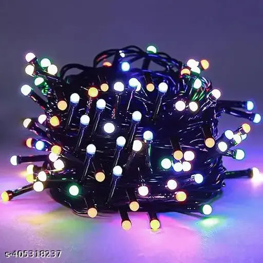 One94Store Rice String Decoration Light | Pack of 1 | 12 Meter, 42 LED, 8 Flashing Modes | Ideal for Outdoor/Indoor Use, Anniversary, Birthday, Diwali, Holi & Christmas Decoration