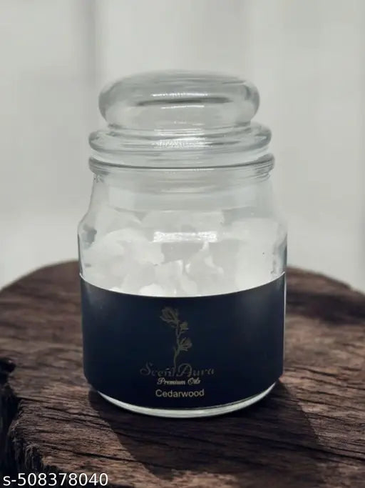 Gift Set Cedarwood Oil Infused Bhimseni Kapur with Tealight Diffuser