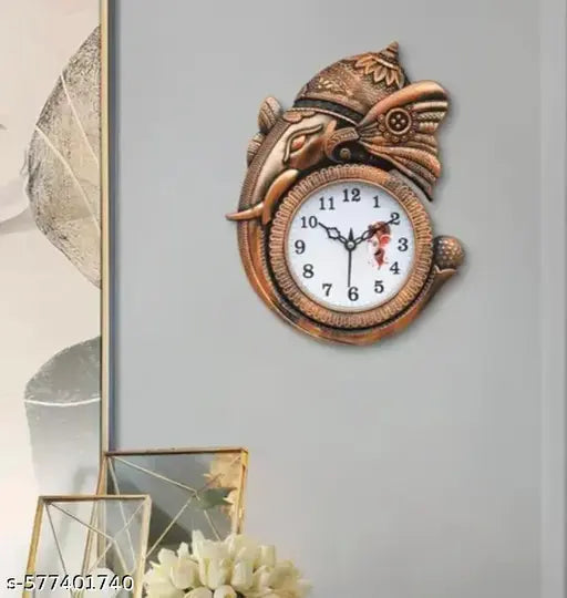 KUDIWAL CREATIONS COPPER GANESH JI WELL CLOCK