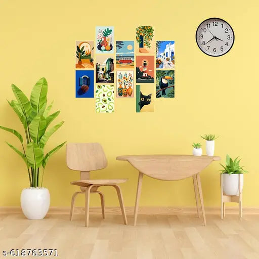 Aesthetic Cool Boho Wall Collage Kit || 12pcs (4×6inch)- Small